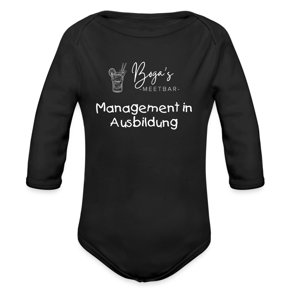 Organic Longsleeve Baby Bodysuit - black