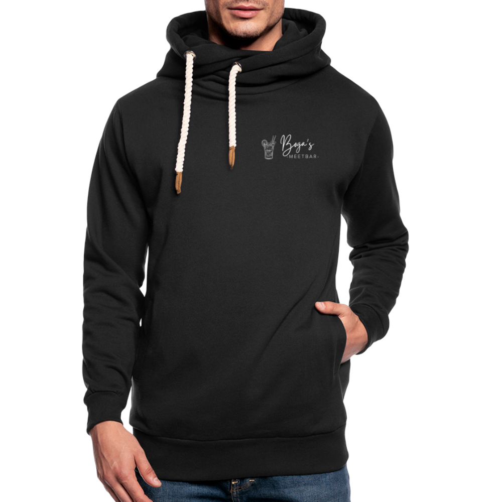 Shawl Collar Hoodie - black